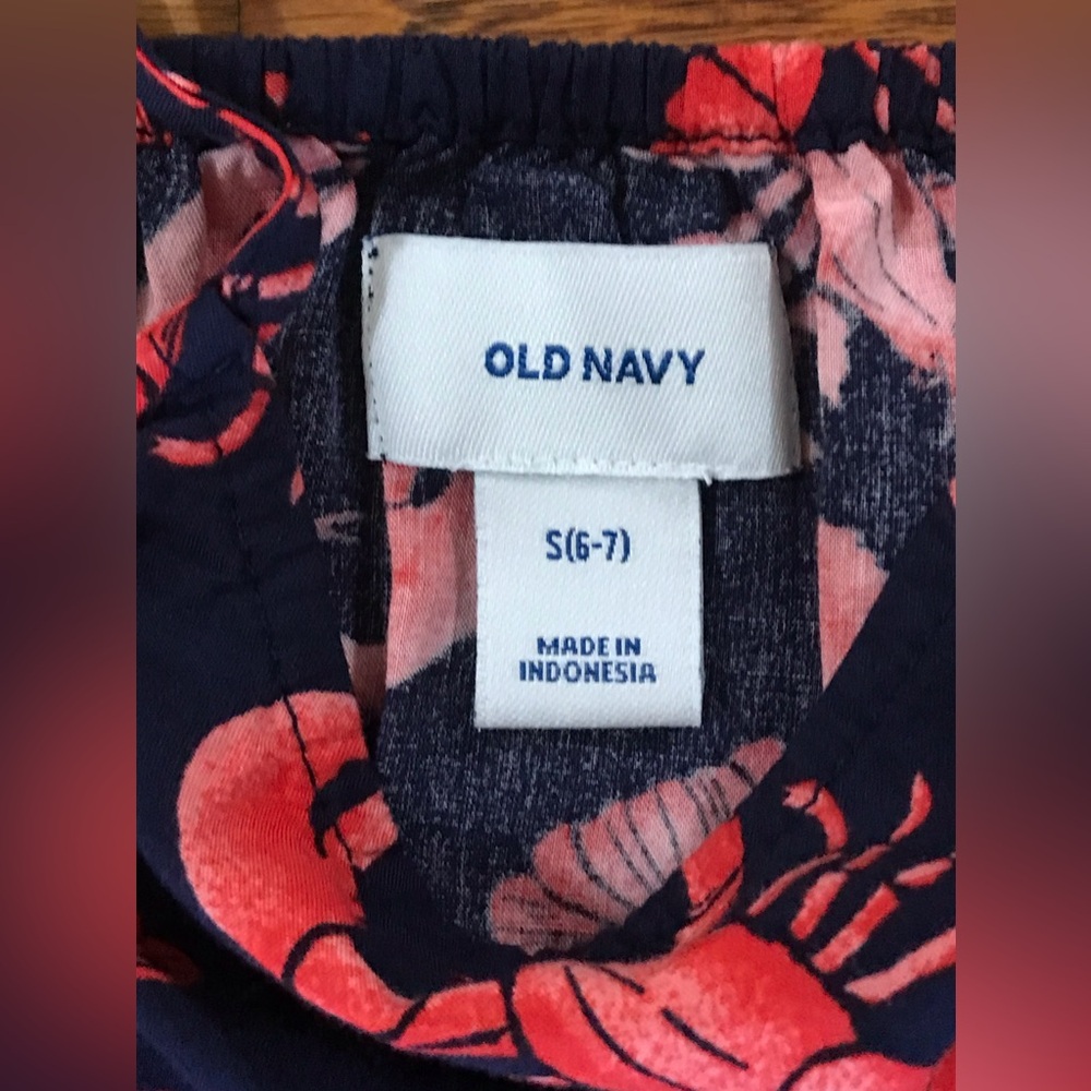 Girls Old Navy Crawfish Themed Dress NWOT
Waist Spaghetti Straps 
Small … - Picture 9 of 9